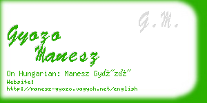 gyozo manesz business card